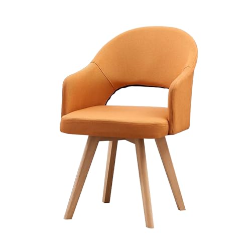 HGTRH Rotating Fabric Armchairs, Dining Room Chairs with Backrest Solid Wood Legs Upholstered Chair for Living Room Bedroom C 1pc HGTRH Rotating Fabric Armchairs, Dining Room Chairs with Backrest Solid Wood Legs Upholstered Chair for Living Room Bedroom C 1pc von HGTRH