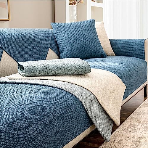 HGTRH Sofa üBerzug Ecksofa 4 und 3 Sitzer, Couch üBerzug L Form, rutschfest rutschfest Baumwolle und Leinen SofaüBerwüRfe Hautfreundlich Langlebig Sofaschoner Kratzschutz Sofa Schutzdecke von HGTRH