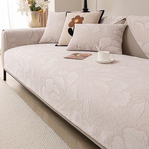 HGTRH Sofa üBerzug L Form Groß Ecksofa Samt, Sofabezug 3 Sitzer L Form mit Armlehne, Couch üBerzug füR Wohnlandschaft rutschfest Anthrazit, Dreidimensionale Pillowcase45*45 von HGTRH