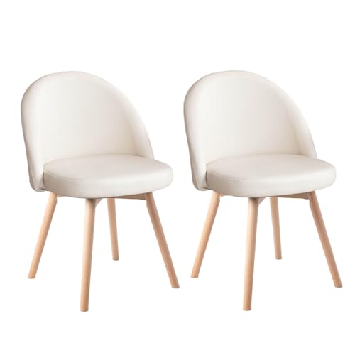 HGTRH Swivel Dining Chairs, Conference Chairs with Curved Backrest Upholstered Armchair with Solid Wood Legs Lounge Chair C 2pcs HGTRH Swivel Dining Chairs, Conference Chairs with Curved Backrest Upholstered Armchair with Solid Wood Legs Lounge Chair C 2pcs von HGTRH