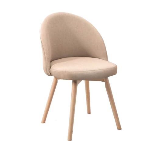 HGTRH Swivel Dining Chairs, Conference Chairs with Curved Backrest Upholstered Armchair with Solid Wood Legs Lounge Chair D 1pc von HGTRH
