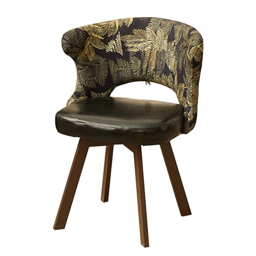 Swivel Dining Room Chairs, Rotating Velvet Upholstered Chair with Armrests and Hollow Backrest Solid Wood Legs 330lbs C 1pc Swivel Dining Room Chairs, Rotating Velvet Upholstered Chair with Armrests and Hollow Backrest Solid Wood Legs 330lbs C 1pc von HGTRH