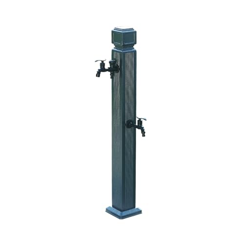 Quadratische Garten-Wassersäule aus Aluminiumlegierung, grau, Retro, vertikaler Frostschutzhahn for den Außenbereich, freistehender Wasserspender, Hofhydrant for den Bauernhof von HGTYDV2