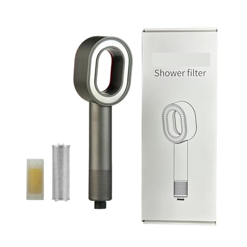 Filter Duschkopf Hochdruck Wassersparspray Handbrause Wasserfiltration Dusche Badezimmerzubehör(Paper Box) von HGXLOWUA