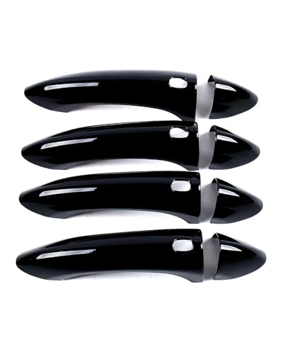 HGYFS5 Scratch Protection 4-fach Smart Türschutz-Set Für Buick Regal 2018-2023 Bohrungsfreie Griffleiste Mit Schalenabdeckung Außenzubehör Anti-Scratch Covers(Bright black) von HGYFS5