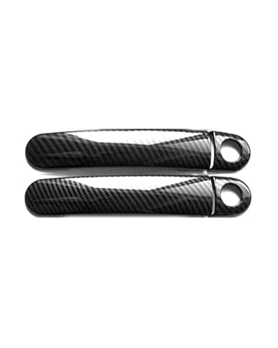 HGYFS5 Scratch Protection Chromleiste mit Doppelloch-Türgriff für Seat Arosa 6H 1997-2004, Kratzfeste Außentürschalen-Abdeckung Anti-Scratch Covers(2 doors carbon fiber pattern) von HGYFS5
