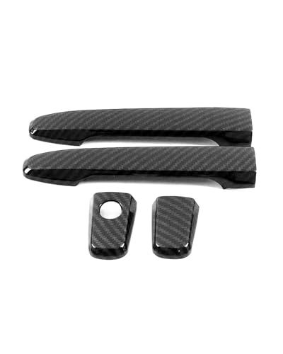 HGYFS5 Scratch Protection FÜR C-Crosser 2008-2012 - Einloch Türgriffabdeckung Mit Kratzschutz - Schutzfolie Für Türschalen Dekoration Anti-Scratch Covers(2 doors carbon fiber pattern) von HGYFS5