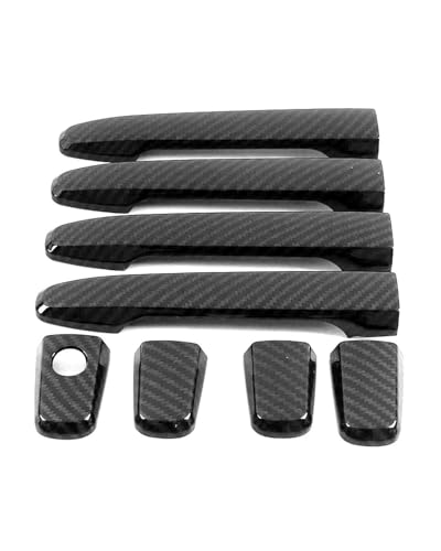HGYFS5 Scratch Protection FÜR C-Crosser 2008-2012 - Einloch Türgriffabdeckung Mit Kratzschutz - Schutzfolie Für Türschalen Dekoration Anti-Scratch Covers(Carbonfaser-Muster) von HGYFS5