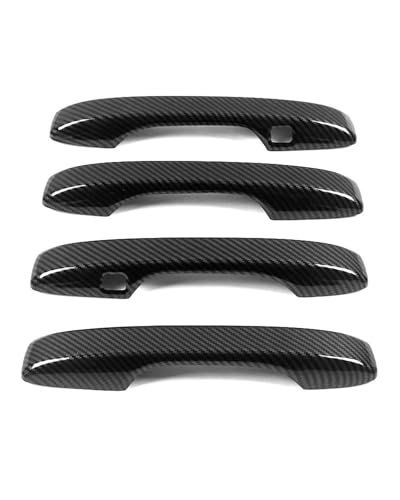 HGYFS5 Scratch Protection FÜR CR-V 2023-2024 Lochlose Doppel-Smart-Türgriff Chromleiste ABS Kratzfester Schalen-Schutz Aufwertungszubehör Anti-Scratch Covers(Carbon fiber pattern A) von HGYFS5
