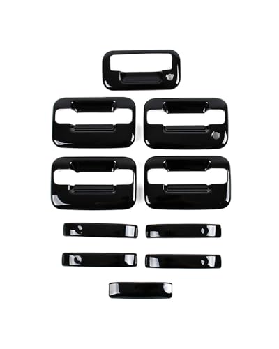 HGYFS5 Scratch Protection FÜR Ford F150 2004-2008 Türgriffabdeckung ABS Kratzfester Türschalen-Schutz Aufwertungszubehör Für Außenbereich Anti-Scratch Covers(Ordinary bright black) von HGYFS5