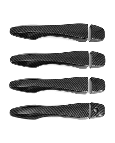 HGYFS5 Scratch Protection Für Altima L33 2013-2018 Türgriffchromleiste Mit Einzelloch & Kratzschutzfolien-Set Anti-Scratch Covers(Carbonfaser-Muster) von HGYFS5