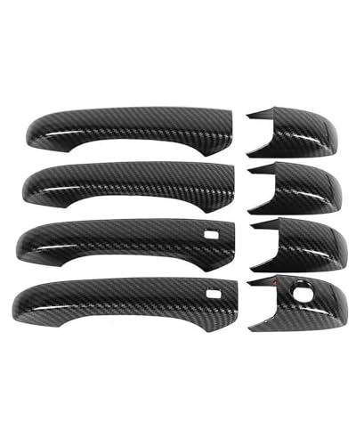 HGYFS5 Scratch Protection Für Dodge Caliber PM 2007-2012 Einloch-Doppel-Smart-Türgriffabdeckung Kratzfeste Umrüstungszubehörteile Anti-Scratch Covers(Carbonfaser-Muster) von HGYFS5
