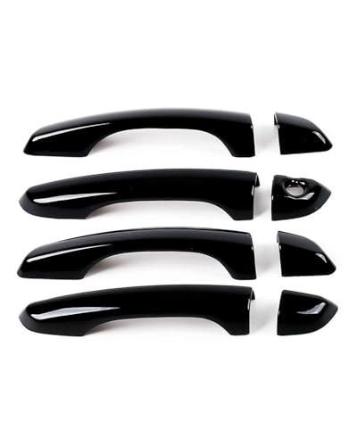 HGYFS5 Scratch Protection Kit De Contre Les Rayures Pour Poignée Et Bol De Porte À Trou Unique Hyundai Verna Accent Elantra Avante 2017-2020 Anti-Scratch Covers(Bright black) von HGYFS5