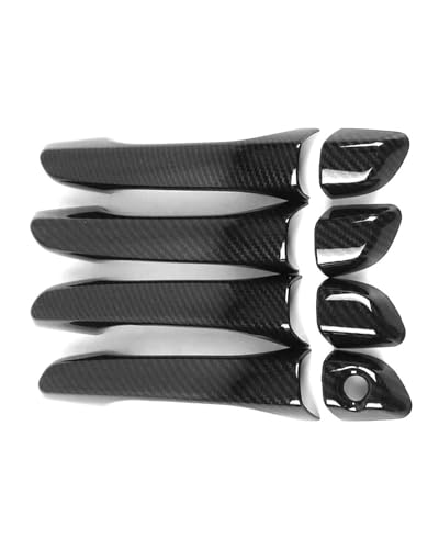 HGYFS5 Scratch Protection Kit De Contre Les Rayures Pour Poignée Et Bol De Porte À Trou Unique Hyundai Verna Accent Elantra Avante 2017-2020 Anti-Scratch Covers(Carbonfaser-Muster) von HGYFS5