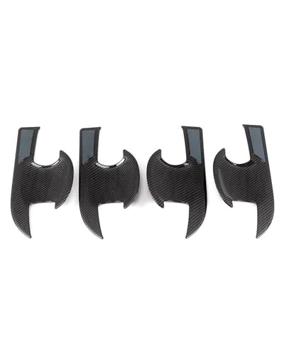 HGYFS5 Scratch Protection Kompatibel Mit Accord 10. Generation 2018-2022 Türschalenverkleidung Mit Einzelloch Kratzschutzfolie Für Türgriff Anti-Scratch Covers(Door bowl carbon fiber black) von HGYFS5