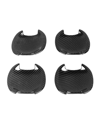 HGYFS5 Scratch Protection Kompatibel Mit Almera G15 2012-2019 Türgriffleiste 1 Loch 2-Smart Kratzschutz Umrüstzubehör Anti-Scratch Covers(Door bowl carbon fiber pattern) von HGYFS5