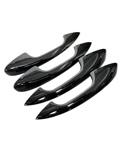 HGYFS5 Scratch Protection Kompatibel Mit Benz C-Klasse 2022-2024 Dekorative Kratzschutzfolie Für Türschalenzuggriff Aufrüstzubehör Anti-Scratch Covers(Half pack of bright black) von HGYFS5