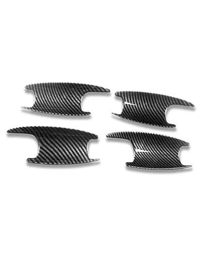 HGYFS5 Scratch Protection Kompatibel Mit Benz GLB GLB-Klasse 2014-2019 Einloch Vollumhüllender Türgriff Schutzdekoratives Zubehör Anti-Scratch Covers(Carbon fiber pattern door bowl) von HGYFS5