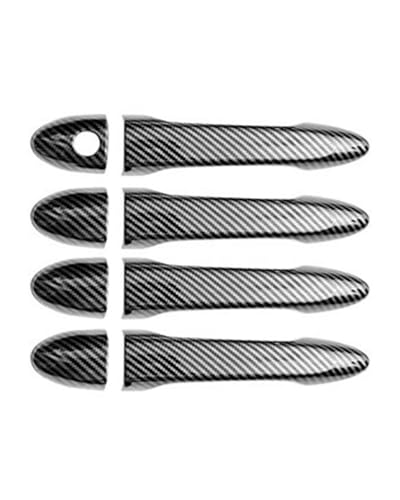 HGYFS5 Scratch Protection Kompatibel Mit Buick Verano 2015-2021 Einloch Türgriff Dekorative Schale Kratzfeste Umrüstzubehör Anti-Scratch Covers(Carbonfaser-Muster) von HGYFS5