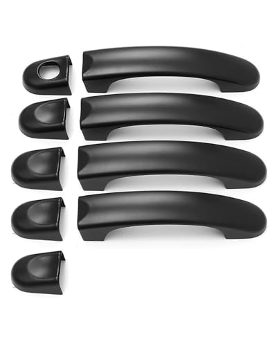 HGYFS5 Scratch Protection Kompatibel Mit Caddy T5 T6 Türgriffleiste 1 Loch Kratzschutz Schutzfolie Anti-Scratch Covers(5 doors-single hole matte black) von HGYFS5