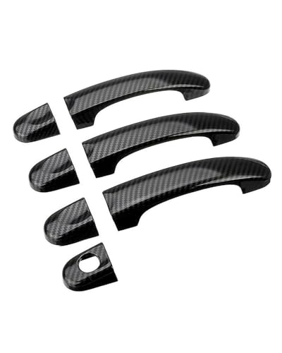 HGYFS5 Scratch Protection Kompatibel Mit Caddy T5 T6 Türgriffleiste Transport Kratzschutz Schutzfolie Anti-Scratch Covers(3 doors-single hole carbon fiber) von HGYFS5