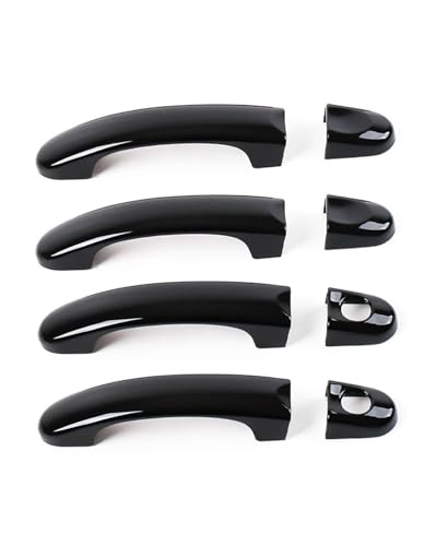 HGYFS5 Scratch Protection Kompatibel Mit Caravelle Transporter T5 T6 2003-2019 Türschale 2 Löcher Griffleiste Anti-Scratch Covers(Bright black) von HGYFS5