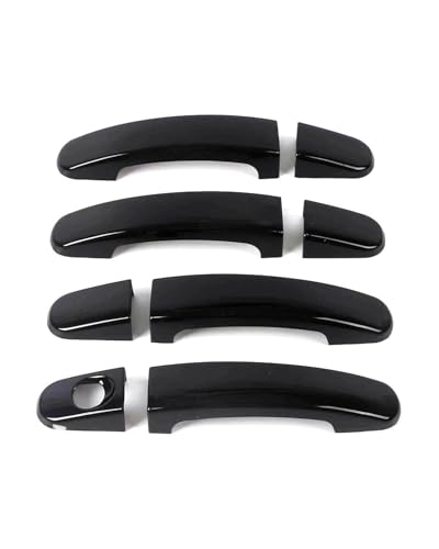 HGYFS5 Scratch Protection Kompatibel Mit Ford S-MAX 2006-2014 Einloch Türgriffschale Kratzschutz Umbausatz Mit Karosserieprofil Anti-Scratch Covers(Bright black) von HGYFS5