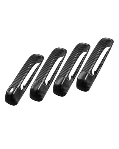 HGYFS5 Scratch Protection Kompatibel Mit Grand Cherokee 2005-2010 Türgriffabdeckung 1 Loch Kratzschutz Umrüstzubehör Anti-Scratch Covers(Carbonfaser-Muster) von HGYFS5