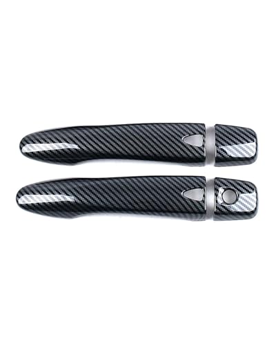 HGYFS5 Scratch Protection Kompatibel Mit Koleos HZG 2017-2020 Türgriffleiste 1 Loch 2-Smart Kratzschutz Zubehör Anti-Scratch Covers(2 doors carbon fiber pattern) von HGYFS5