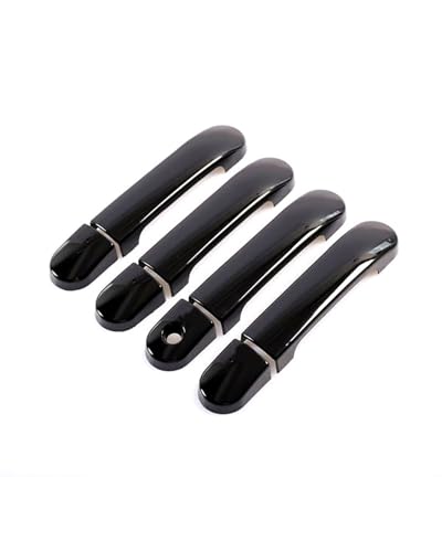 HGYFS5 Scratch Protection Kompatibel Mit Lancer 2008-2020 Einloch-Türgriffabdeckung Dekor Außenzubehör Auto Anti-Scratch Covers(Bright black) von HGYFS5