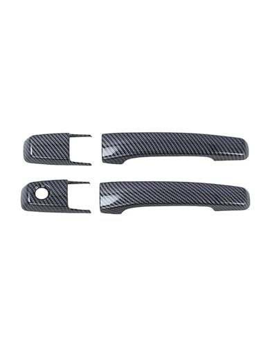 HGYFS5 Scratch Protection Kompatibel Mit Pajero 2000-2006 V63 V65 V68 V73 V75 V77 V78 Einloch Türgriff Zierrahmen Außenkratzschutz Abdeckung Anti-Scratch Covers(2 doors carbon fiber pattern) von HGYFS5