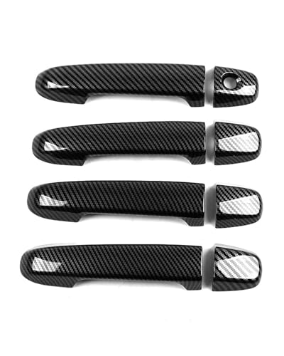 HGYFS5 Scratch Protection Kompatibel Mit Toyota Auris E180 2013-2018 Türgriffverkleidung Mit Einzelloch Chromzierleiste Kratzschutz Für Türschalen-Zubehör Anti-Scratch Covers(Carbonfaser-Muster) von HGYFS5