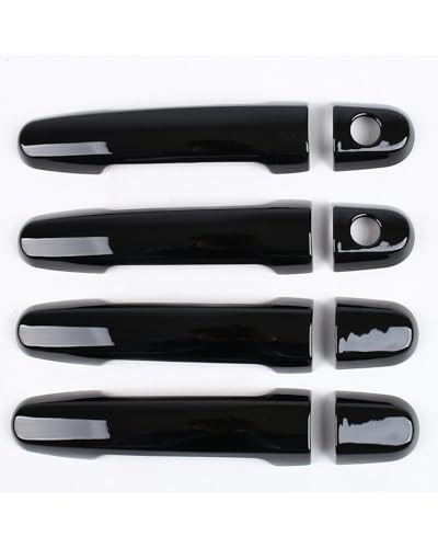 HGYFS5 Scratch Protection Kompatibel Mit Toyota Fortuner 2004-2015 Doppelloch Türgriff Außentürschalenzuggriff Dekorative Nachrüstzubehör Anti-Scratch Covers(Bright black) von HGYFS5