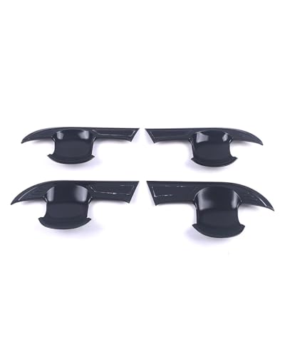 HGYFS5 Scratch Protection Kompatibel Mit Toyota Harrier 2022-2024 Einloch 4 Intelligente Türgriffschale Kratzfeste Umrüstzubehör Anti-Scratch Covers(Blade door bowl bright black) von HGYFS5