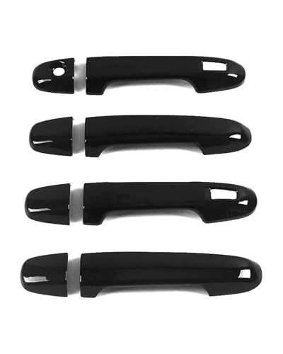 HGYFS5 Scratch Protection Kompatibel Mit Toyota Vitz XP130 2011-2016 Zweifach Intelligente Türgriffverkleidung Mit Einzelloch & Schalendekor Kratzschutz Anti-Scratch Covers(Bright black) von HGYFS5