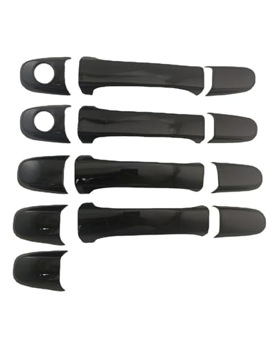 HGYFS5 Scratch Protection Kompatibel mit Lexus IS300 2001-2005 Einloch Außentürgriff mit Schalenzieher Dekorationsrahmen Schutzfolie Anti-Scratch Covers(Bright black) von HGYFS5