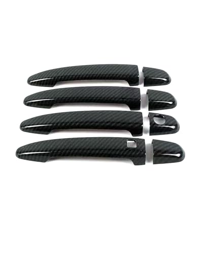 HGYFS5 Scratch Protection Kompatibel mit Toyota Sienna XL20 2004-2009 Türgriffabdeckung 1 Loch 1-Smart Kratzschutz Zubehör Anti-Scratch Covers(Carbonfaser-Muster) von HGYFS5