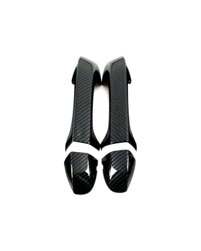 HGYFS5 Scratch Protection Kratzfeste Türgriffleiste Für Bora 2018-2019 - Löcherlose Dekorleiste Mit Edelstahl-Außenschale Und Türschalen-Schutz Anti-Scratch Covers(2 doors carbon fiber pattern) von HGYFS5