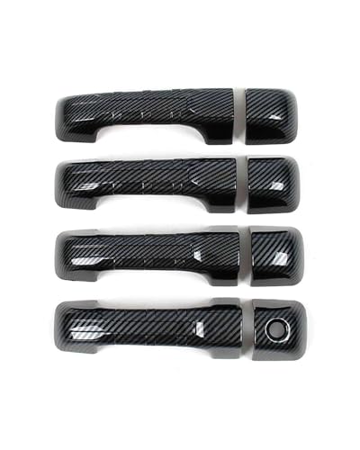 HGYFS5 Scratch Protection Türgriffabdeckung Für Dodge RAM TRUCKS 2023, Mit Einzelloch, Kratzfester Schutzabdeckung Für Viertürige Modelle(Carbon fiber pattern A*8) von HGYFS5