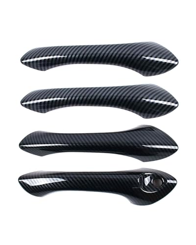 HGYFS5 Scratch Protection Türgriffabdeckung Mit Chromleiste Für Trax 2023-2024, Mit Einzelloch, Kratzfester Upgradesatz(Carbonfaser-Muster) von HGYFS5