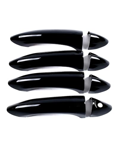 HGYFS5 Scratch Protection Türgriffabdeckung Mit Einzelloch Für Astra K 2016-2024 - Kratzfeste Designfolie Upgrade Zubehör Anti-Scratch Covers(Bright black) von HGYFS5