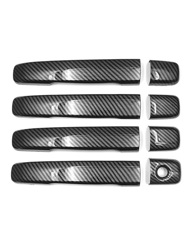 HGYFS5 Scratch Protection Türgriffabdeckung Mit Einzelloch – Für Infiniti G25 & G37 2008-2014, Zubehör Anti-Scratch Covers(Carbonfaser-Muster) von HGYFS5