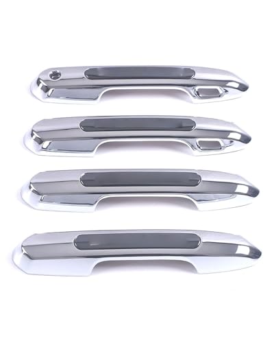 HGYFS5 Scratch Protection Türgriffabdeckung Und Türschalen-Dekor Für Toyota Crown Kluger 2021, Innenausstattungs-Zubehör(Handle - silver - black) von HGYFS5