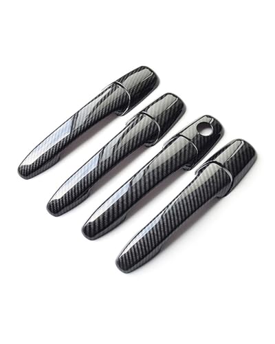 HGYFS5 Scratch Protection Türgriffabdeckung für Ford Fusion CD338 2006-2011, mit Einzelloch, kratzfester Außenzubehör(Carbonfaser-Muster) von HGYFS5