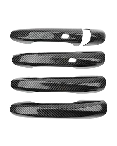 Scratch Protection Kompatibel Mit Benz A B C E S-Klasse 2016-2021 Rechtsfahrer Vollumhüllender Lochloser Türgriff Türschalenzuggriff Zubehör Anti-Scratch Covers(Dual smart carbon fiber pattern) von HGYFS5