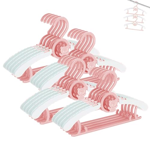 HGYZE Baby Kleiderbügel Kinder Antirutsch, 29-37cm Ausziehbare Kinderkleiderbügel mit Hosenständer, Kunststoff & Stapelbare Mitwachsende Kid Hanger Ideal für Kinderbekleidung, Babybügel 20 Stück HGYZE Baby Kleiderbügel Kinder Antirutsch, 29-37cm Ausziehbare Kinderkleiderbügel mit Hosenständer, Kunststoff & Stapelbare Mitwachsende Kid Hanger Ideal für Kinderbekleidung, Babybügel 20 Stück von HGYZE