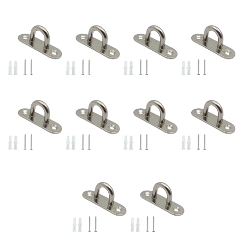 10 Pcs Hochleistungsstahl Stahl Deck Verriegelungsplatte Mit Schrauben Für Die Verankerung Des Wandverankerungsseils Hängen Camping/Industrie 10 Pcs Hochleistungsstahl Stahl Deck Verriegelungsplatte Mit Schrauben Für Die Verankerung Des Wandverankerungsseils Hängen Camping/Industrie von HGZHNAT