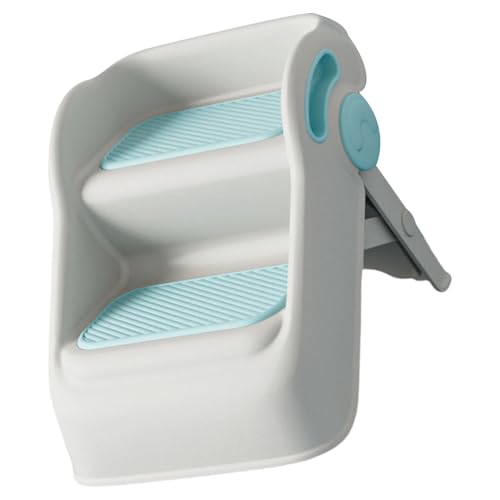 2 Kinder Schritt Stuhl Nicht Schlupfbadhocker Falten Design Plastik Stufe Stuhl Safe Doppelpegel Stuhl Für Kleinkind Kids Safe Klappstufe Stuhl von HGZHNAT