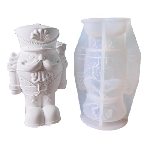 2 PCs Soldat Figuren Silikonformen Plasters Formen Guss Ornament Walnüsse Soldat Kerzenform von HGZHNAT