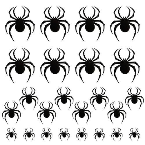 HGZHNAT 24pcs Led Glow Bat/Spiders Walsdeal, FüR Die Halloween Dekore, FüR Innen/Outdoor Party Beleuchtung PVC Bat/Spiders Wall Aufkleber von HGZHNAT